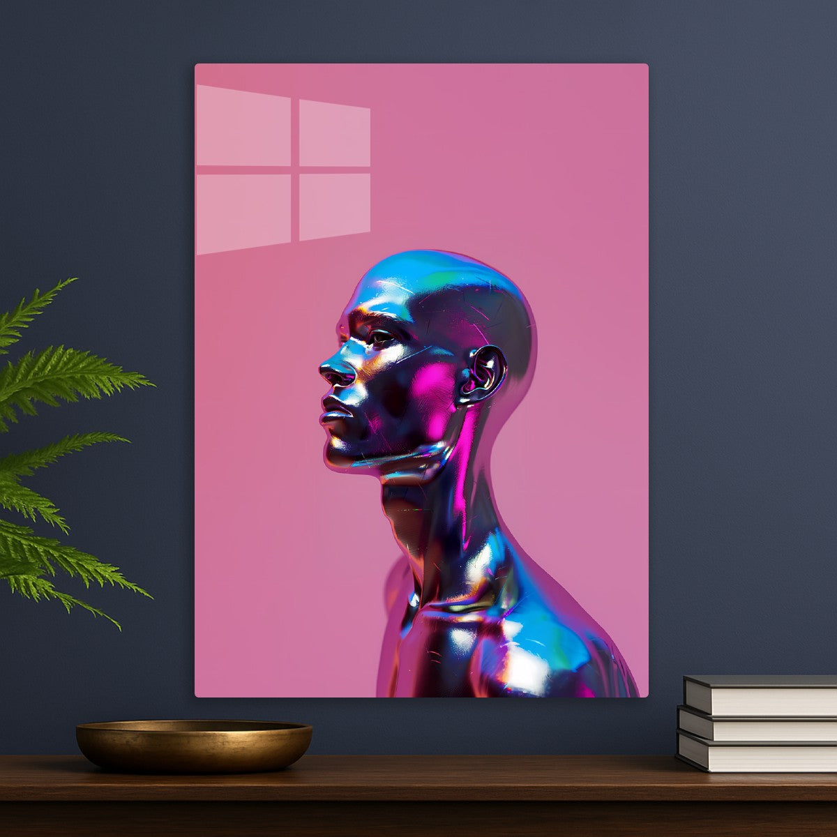 Futuristic Chrome Portrait