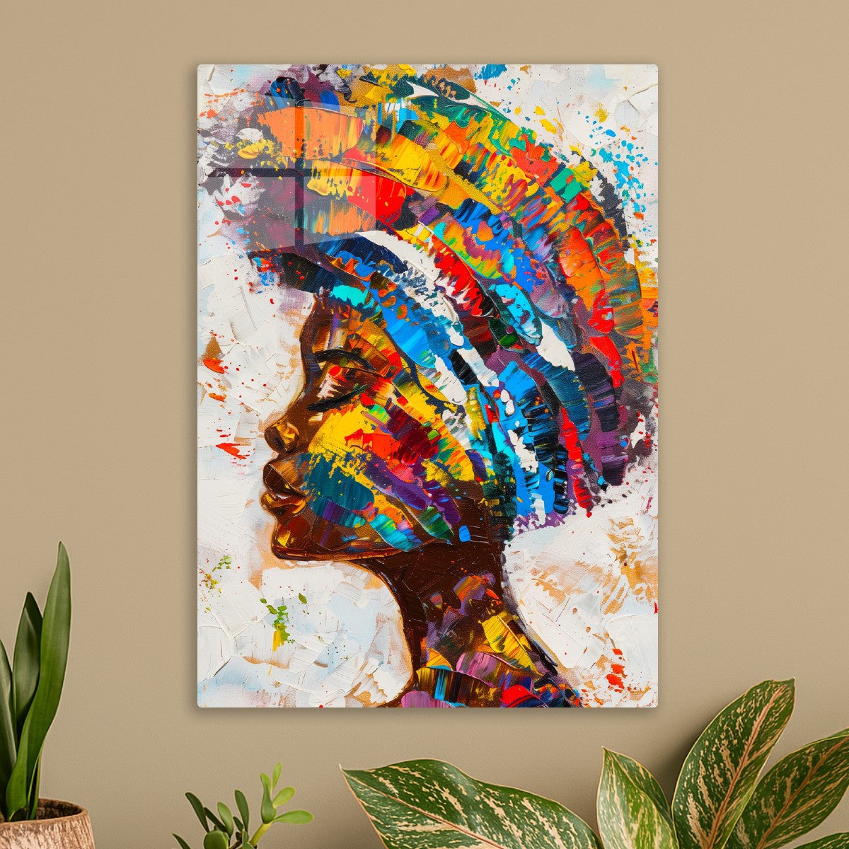 Vibrant Afro Woman Profile
