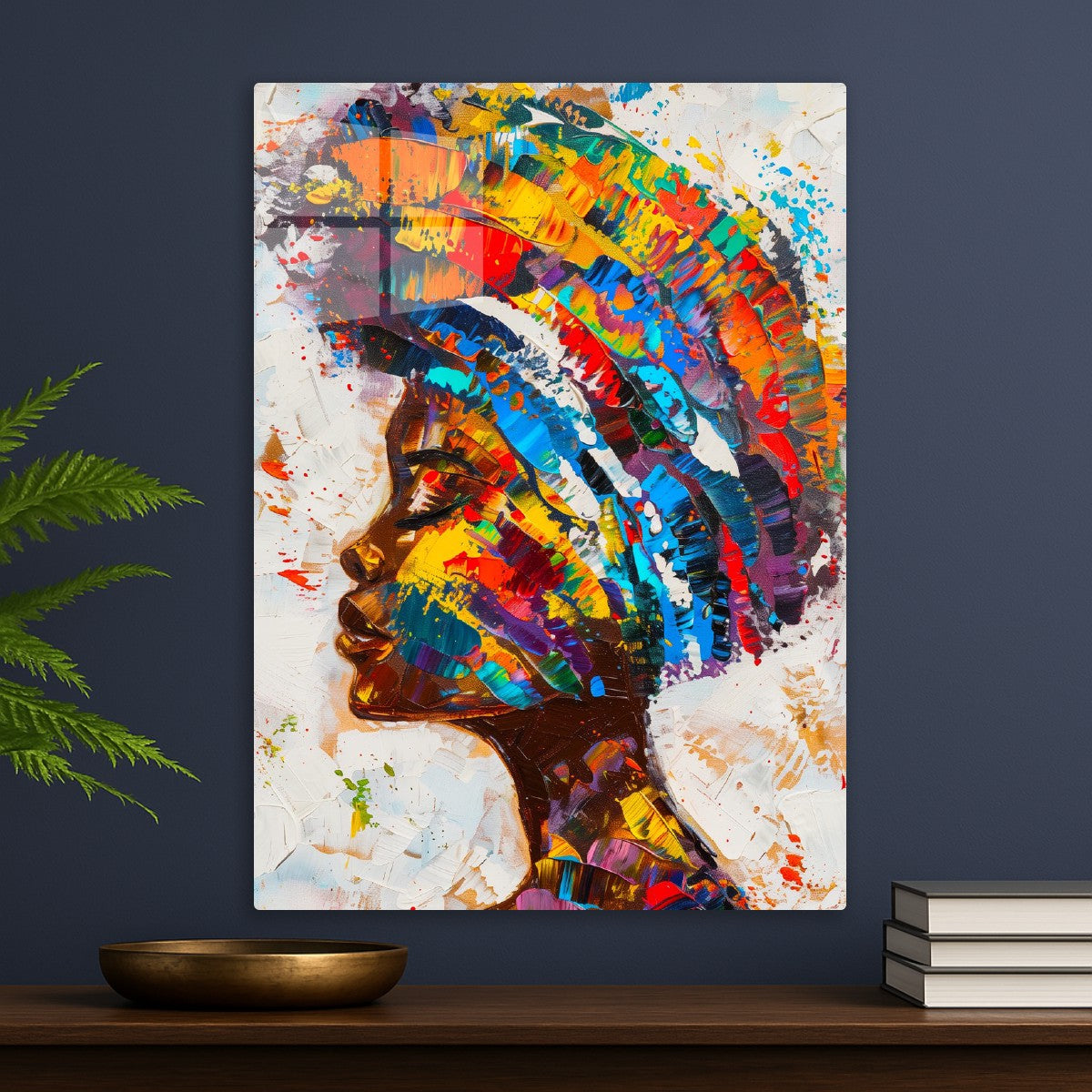 Vibrant Afro Woman Profile