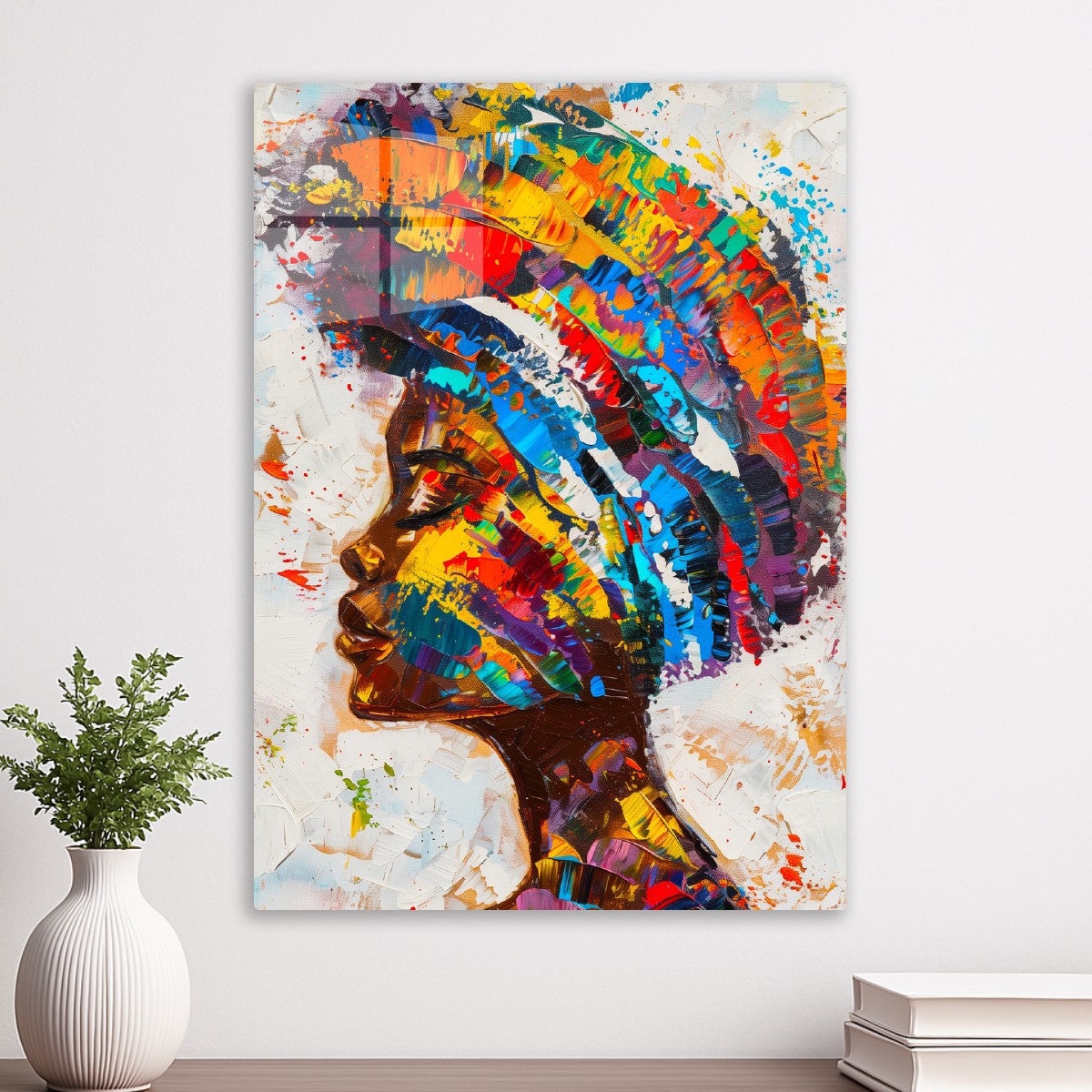 Vibrant Afro Woman Profile