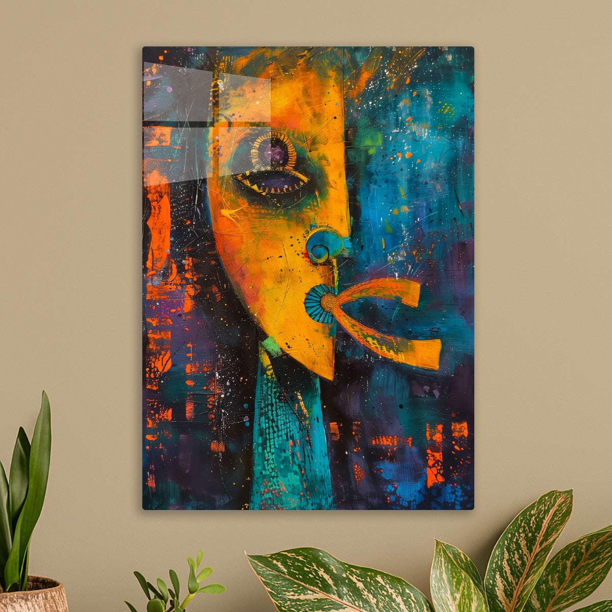 Abstract African Mask Art