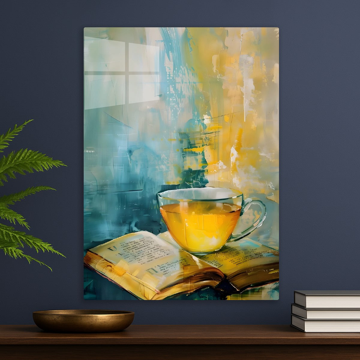 Tranquil Abstract Art Tea Book