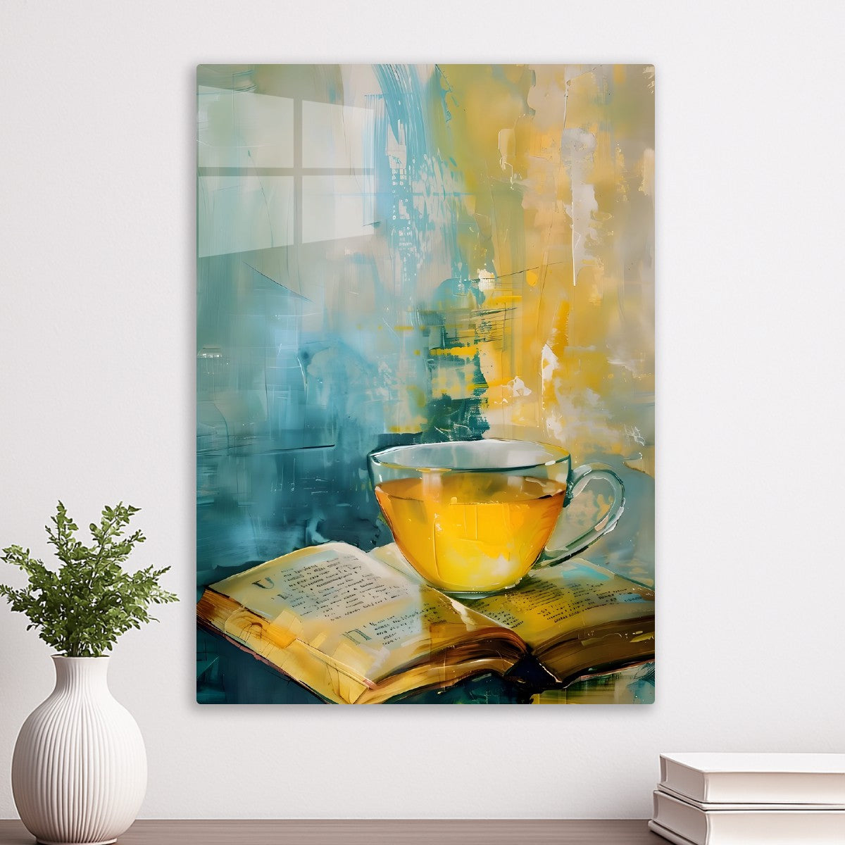 Tranquil Abstract Art Tea Book