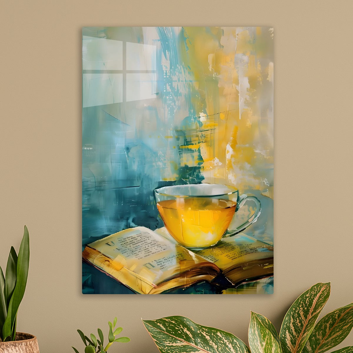 Tranquil Abstract Art Tea Book