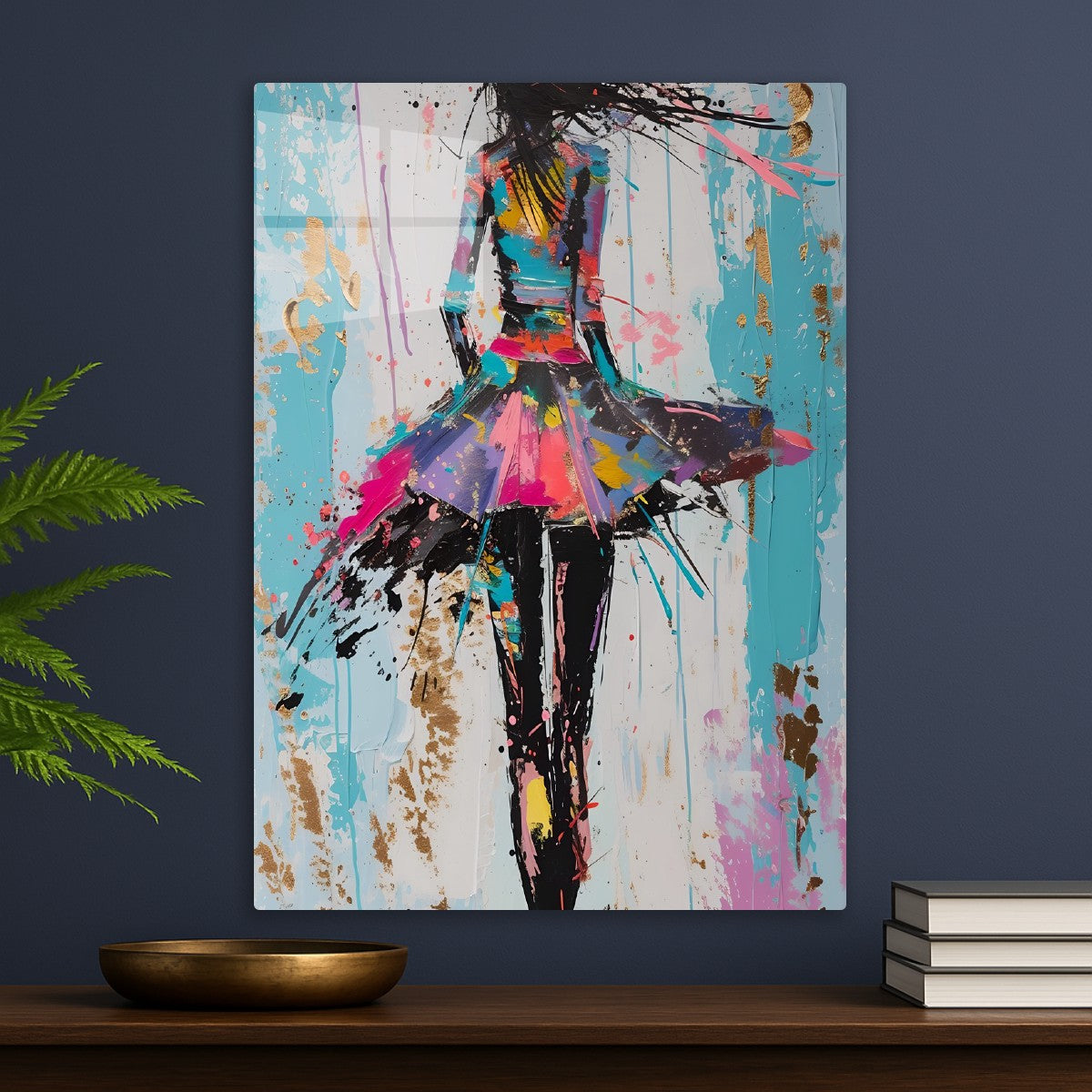 Whimsical Color Splash Girl