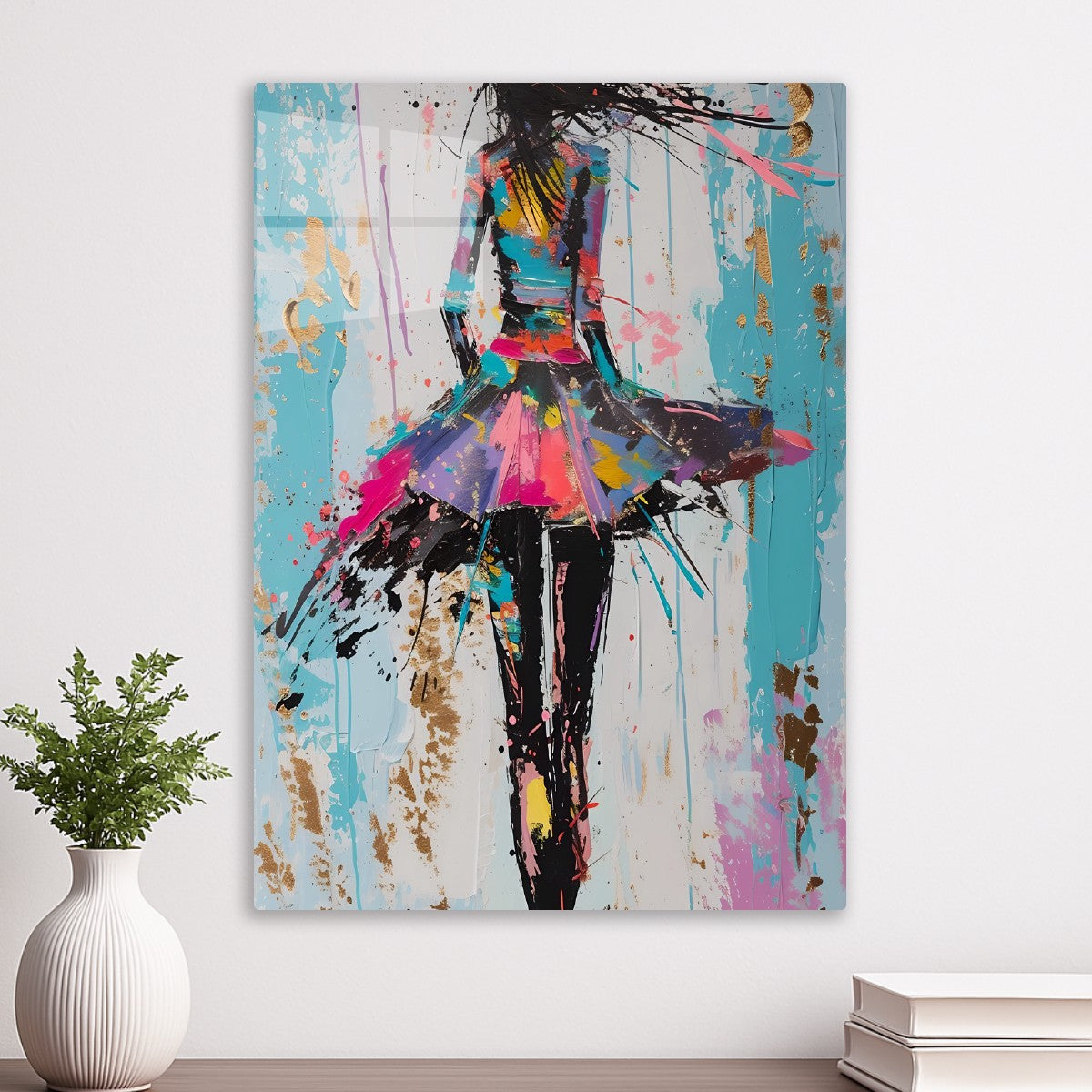 Whimsical Color Splash Girl