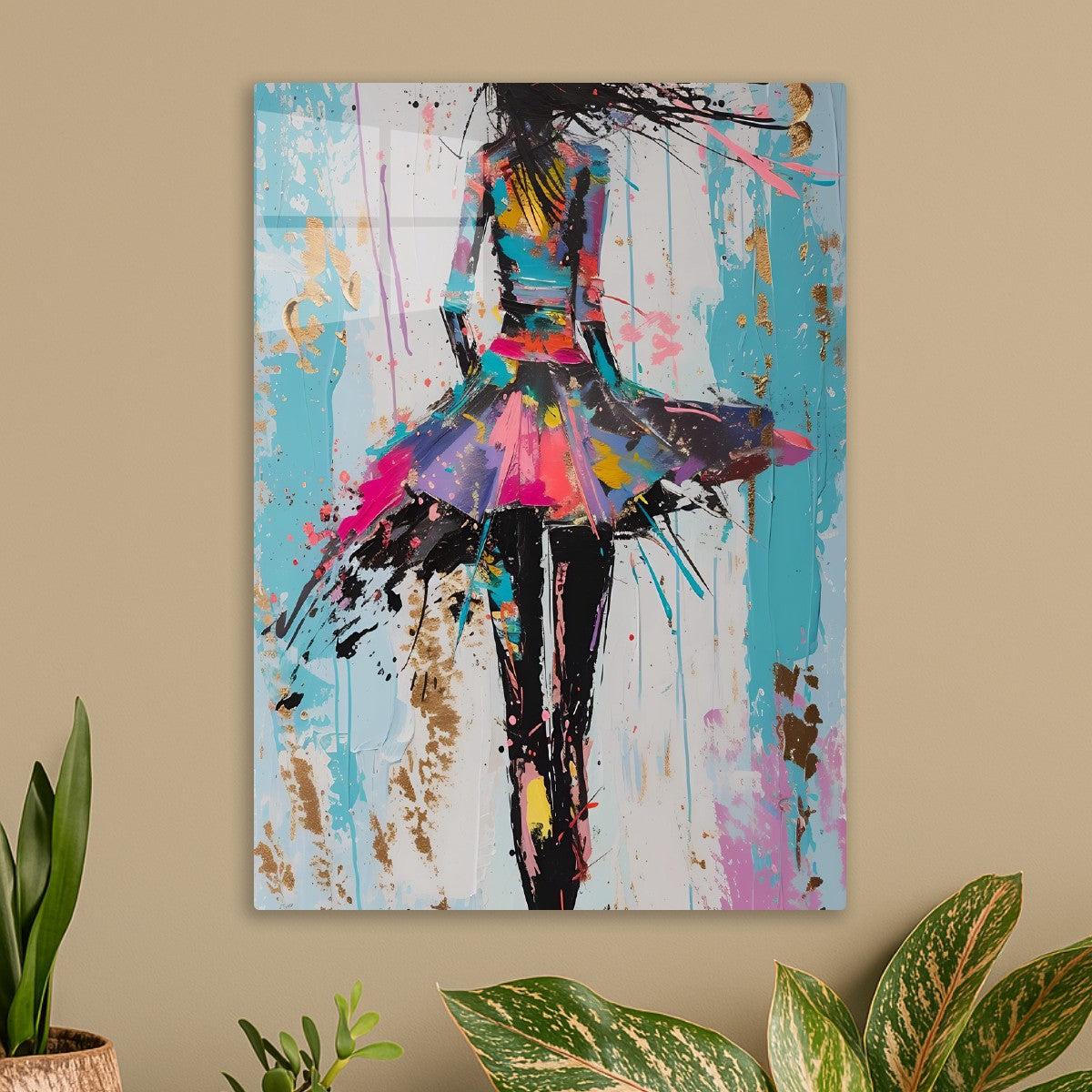 Whimsical Color Splash Girl