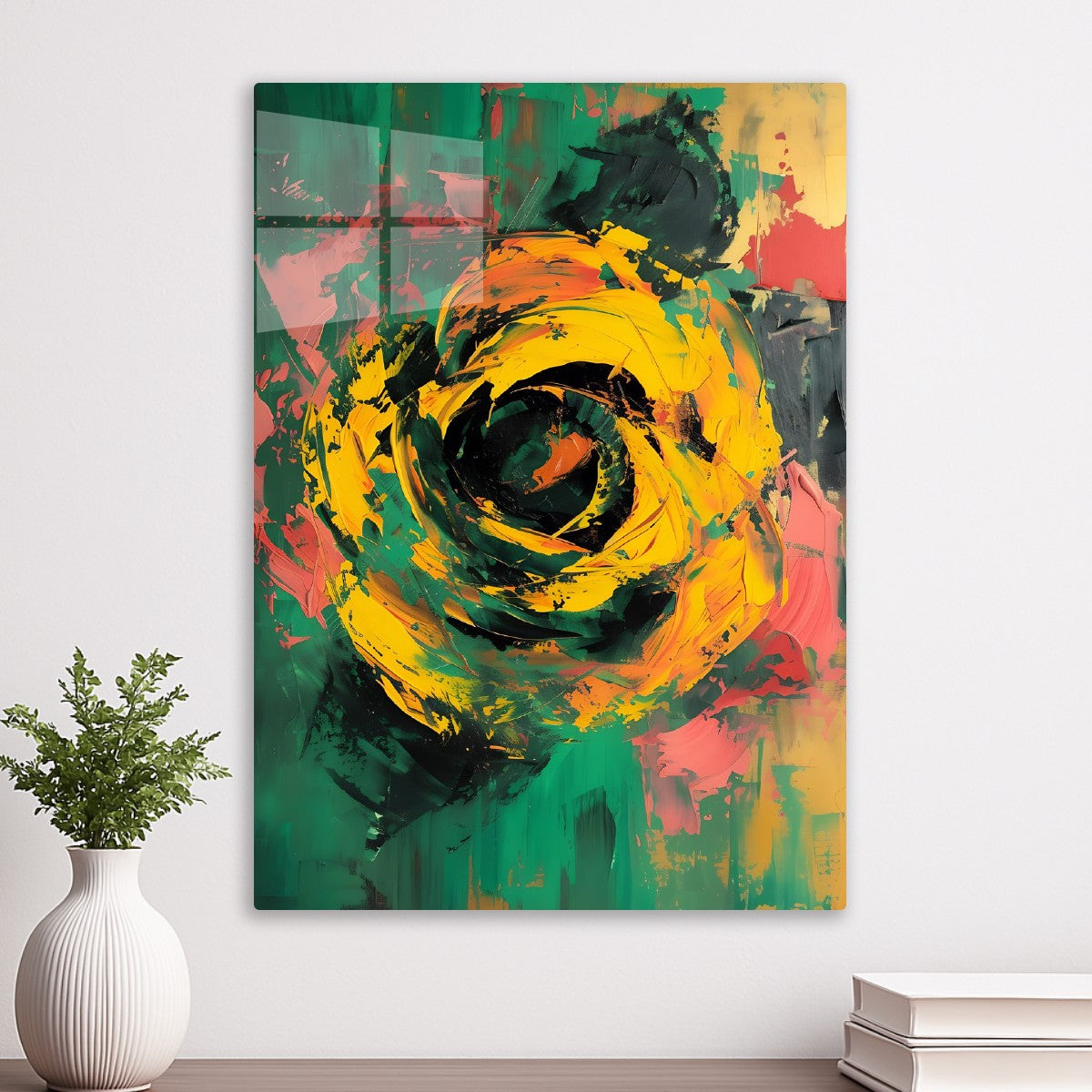 Bold Yellow Abstract Floral