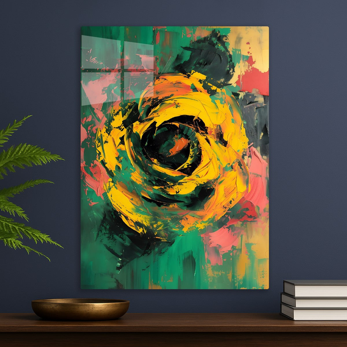 Bold Yellow Abstract Floral