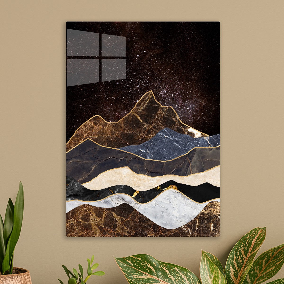 Golden Marble Mountain Galaxy