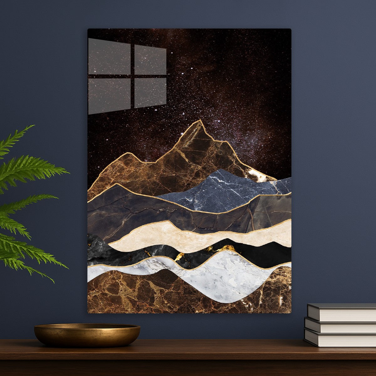 Golden Marble Mountain Galaxy