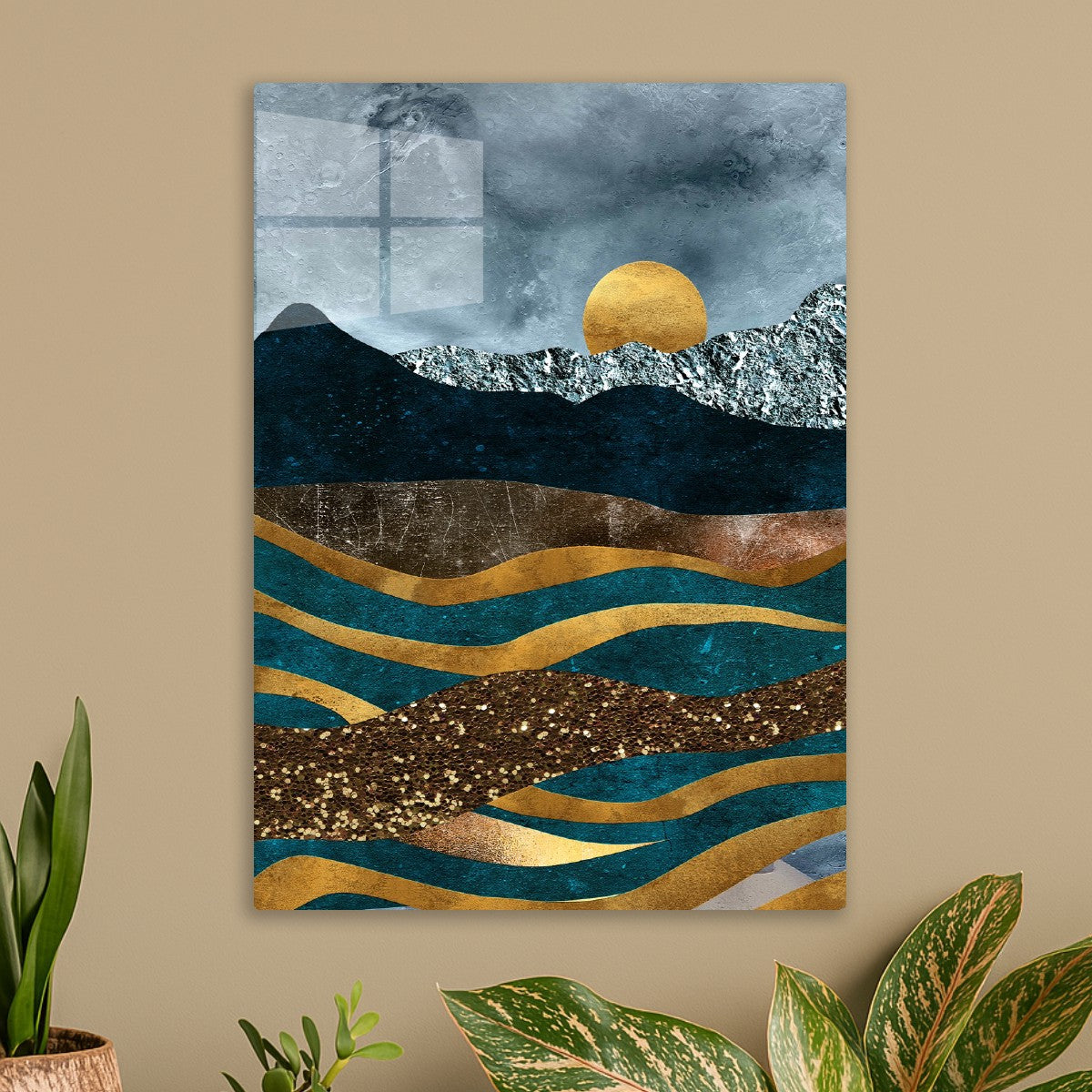 Abstract Nightscape Golden