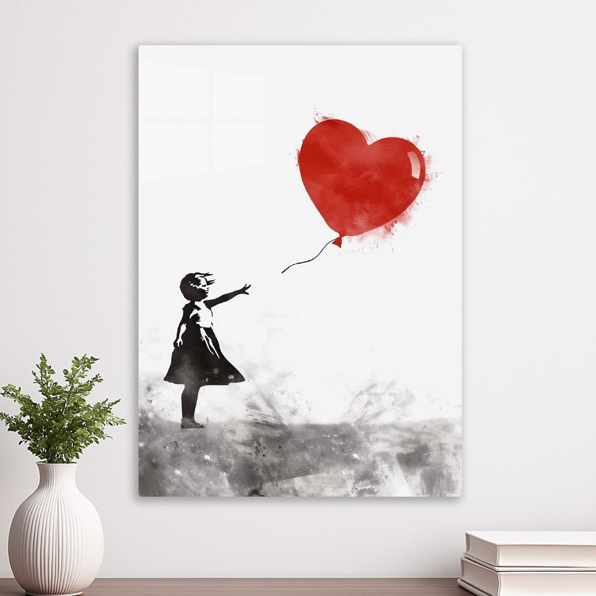 Letting Go Red Heart Balloon