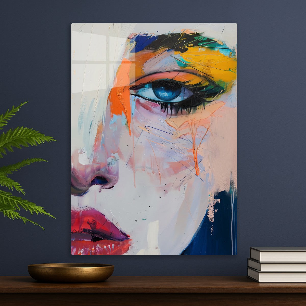 Color Burst Abstract Face