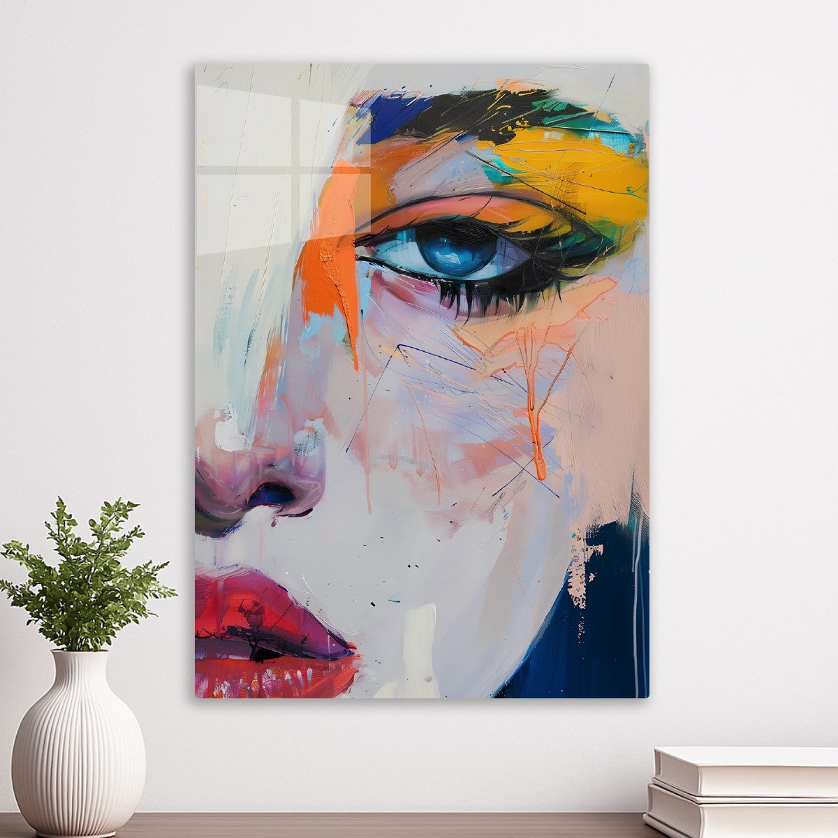Color Burst Abstract Face