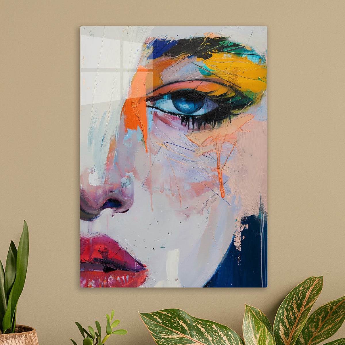 Color Burst Abstract Face