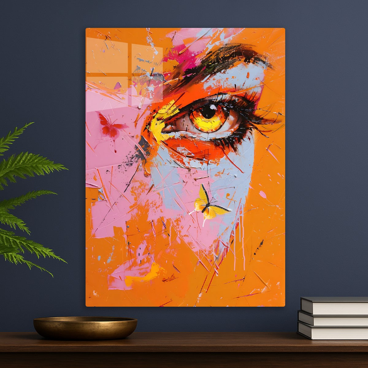 Fiery Gaze Abstract Eye