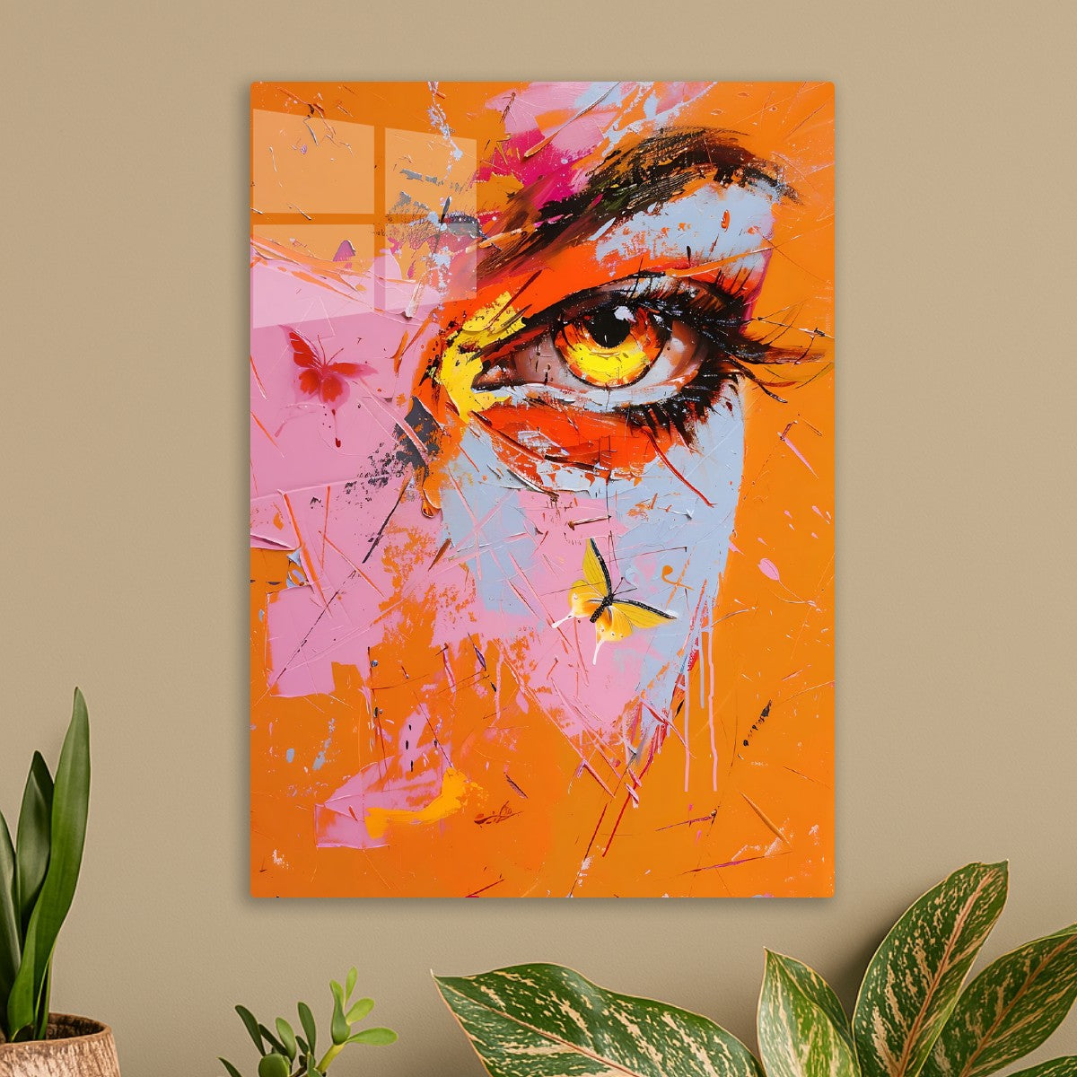 Fiery Gaze Abstract Eye