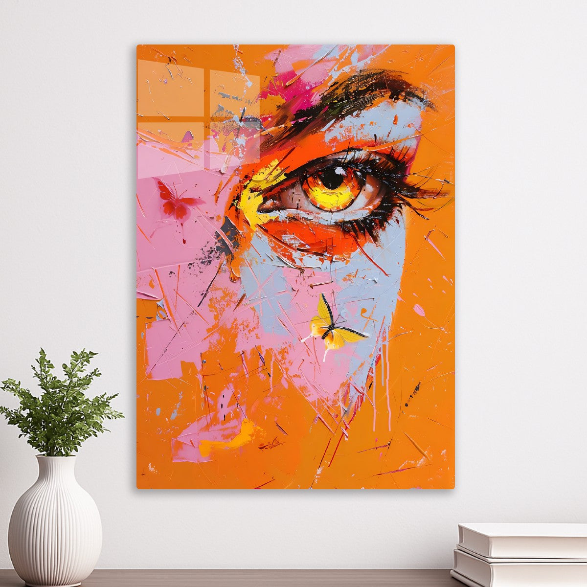 Fiery Gaze Abstract Eye
