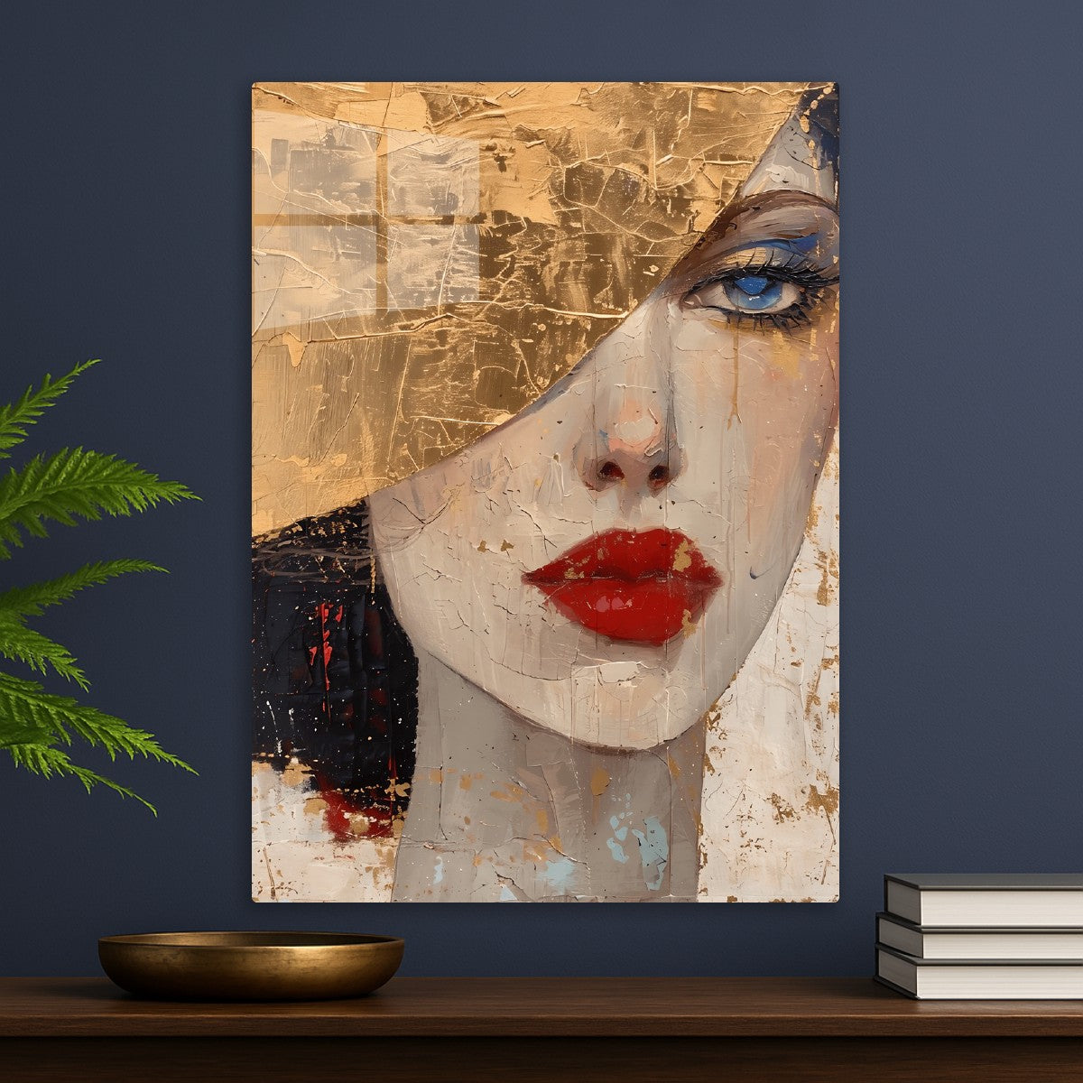 Golden Gaze Abstract Elegance