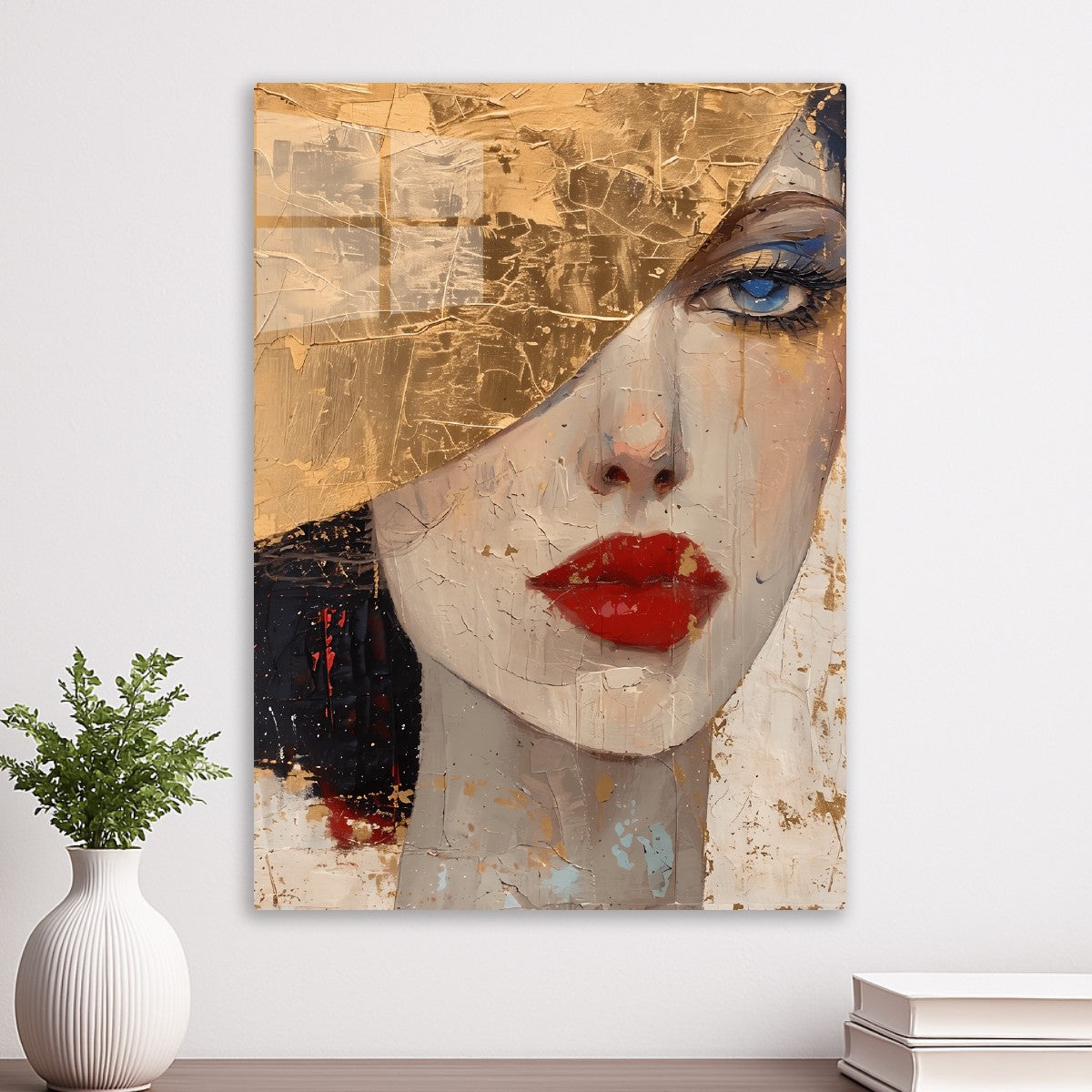 Golden Gaze Abstract Elegance