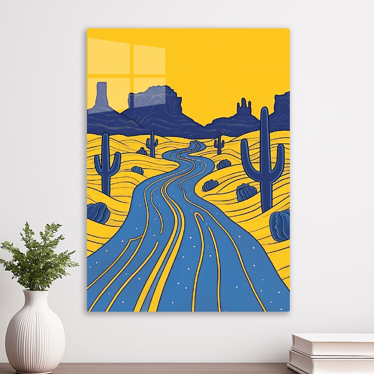 Retro Desert Road Illustration