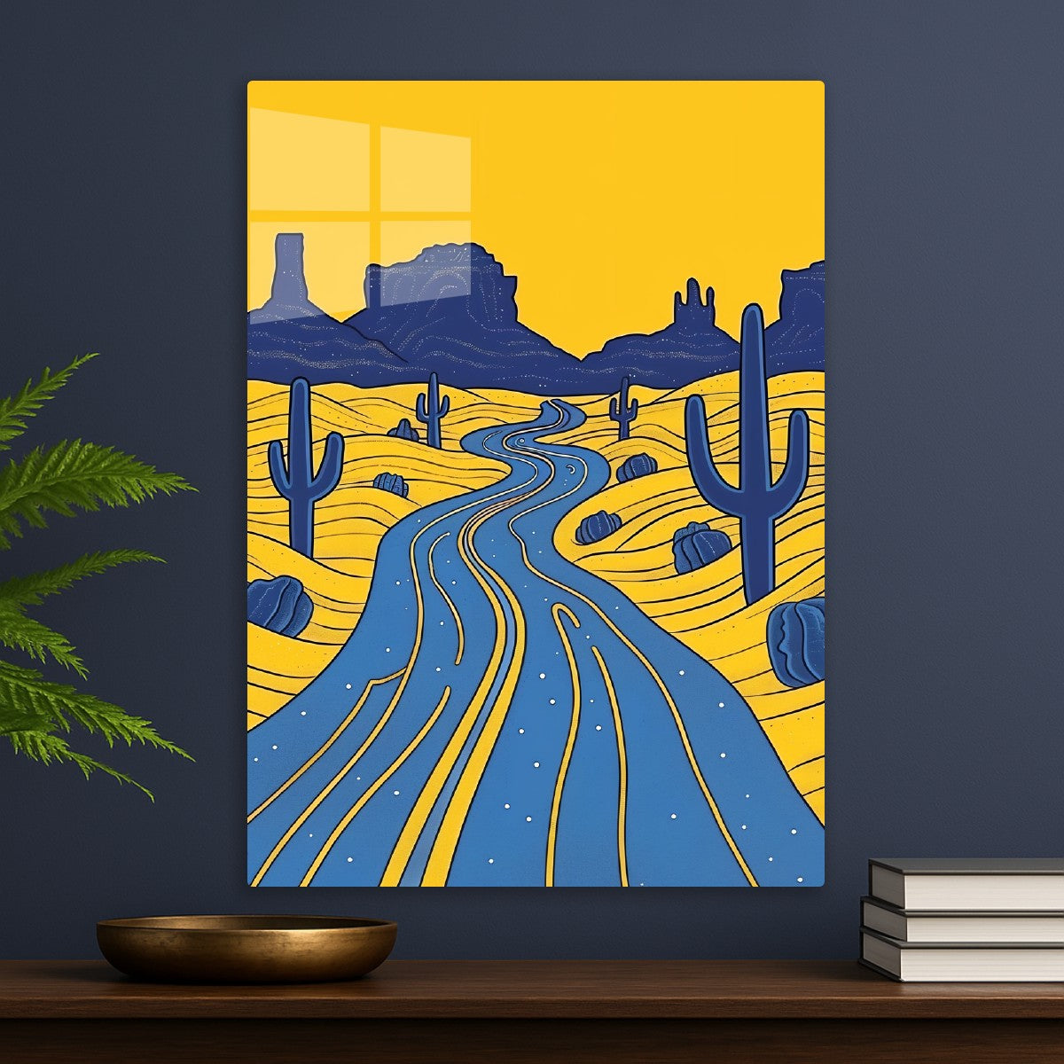 Retro Desert Road Illustration