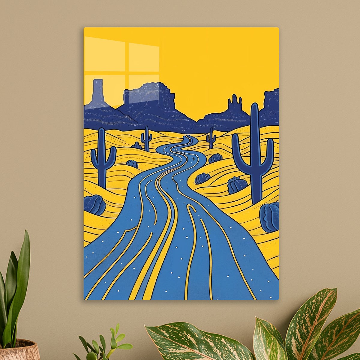 Retro Desert Road Illustration