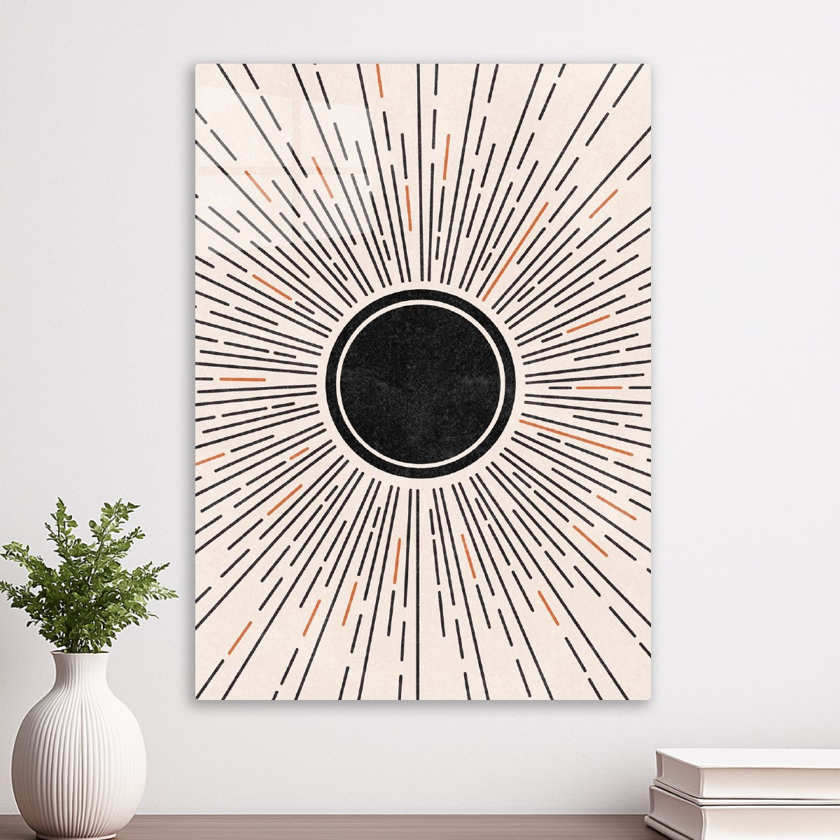 Minimalist Sunburst Circle