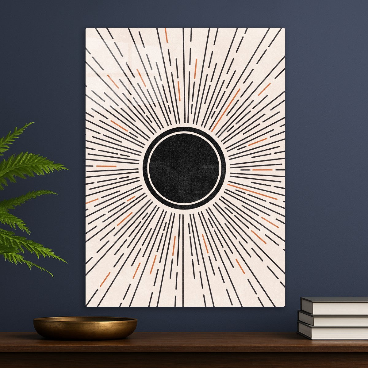 Minimalist Sunburst Circle