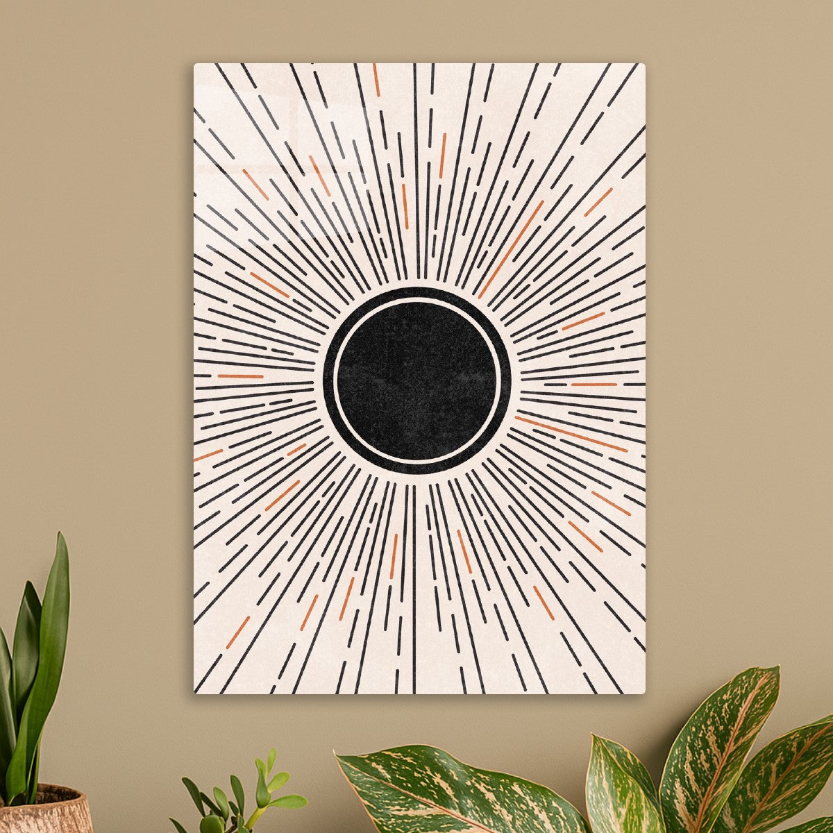 Minimalist Sunburst Circle