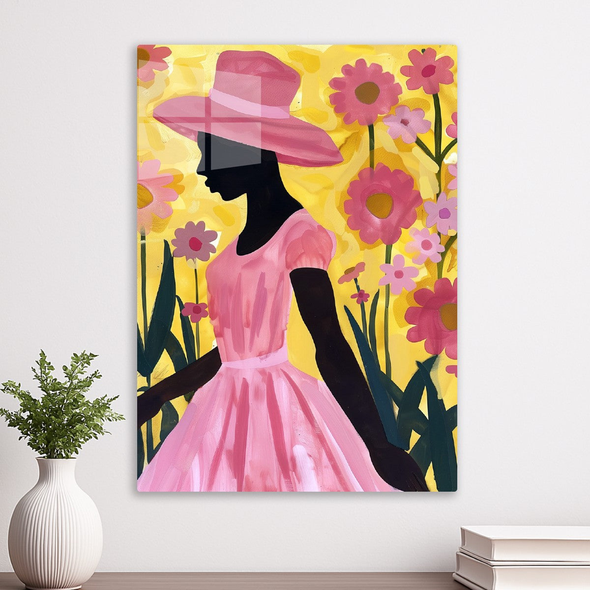 Floral Grace Pink Silhouette