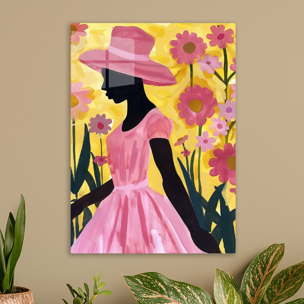Floral Grace Pink Silhouette