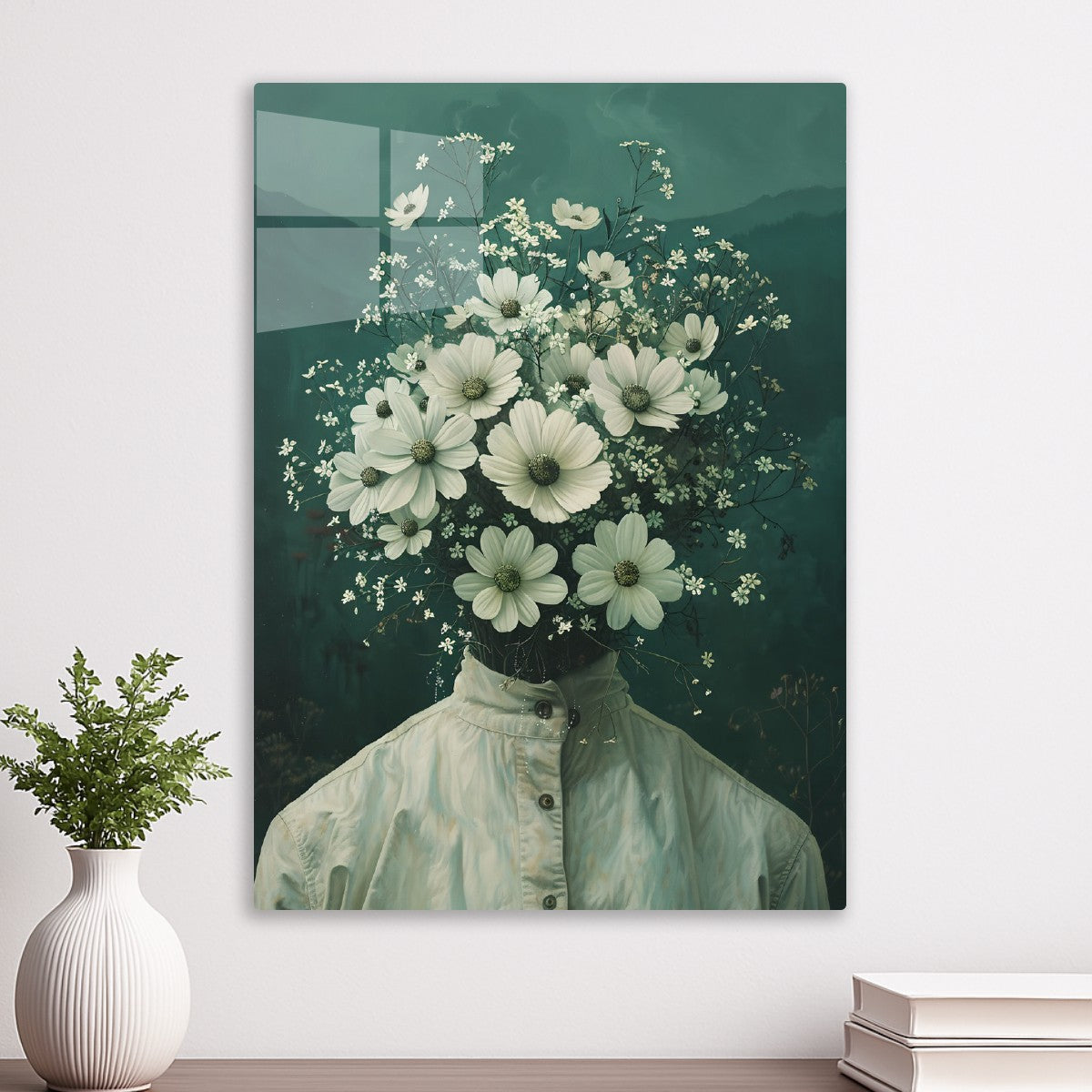 Surreal Flower Head Portrait