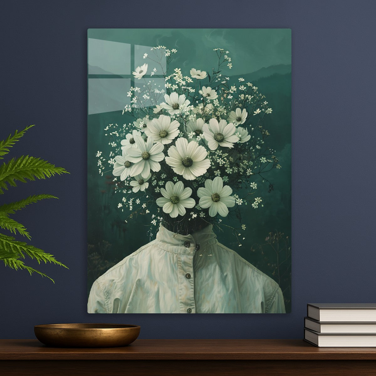 Surreal Flower Head Portrait