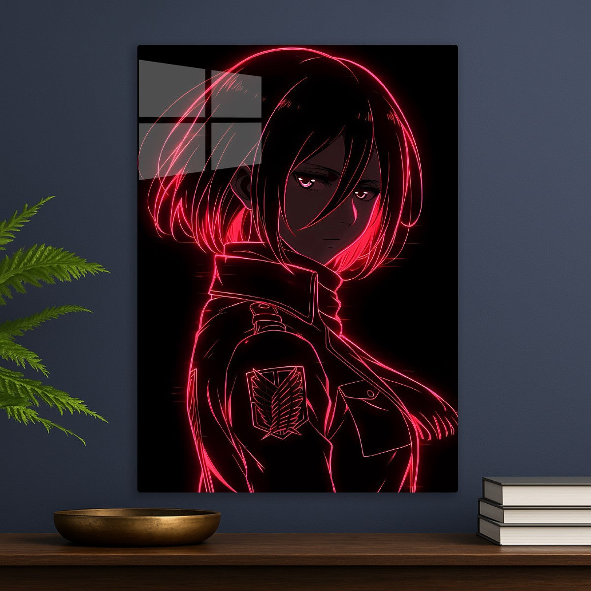 Mikasa Ackerman Neon Light