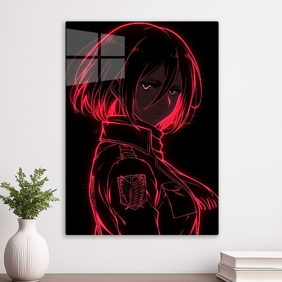 Mikasa Ackerman Neon Light