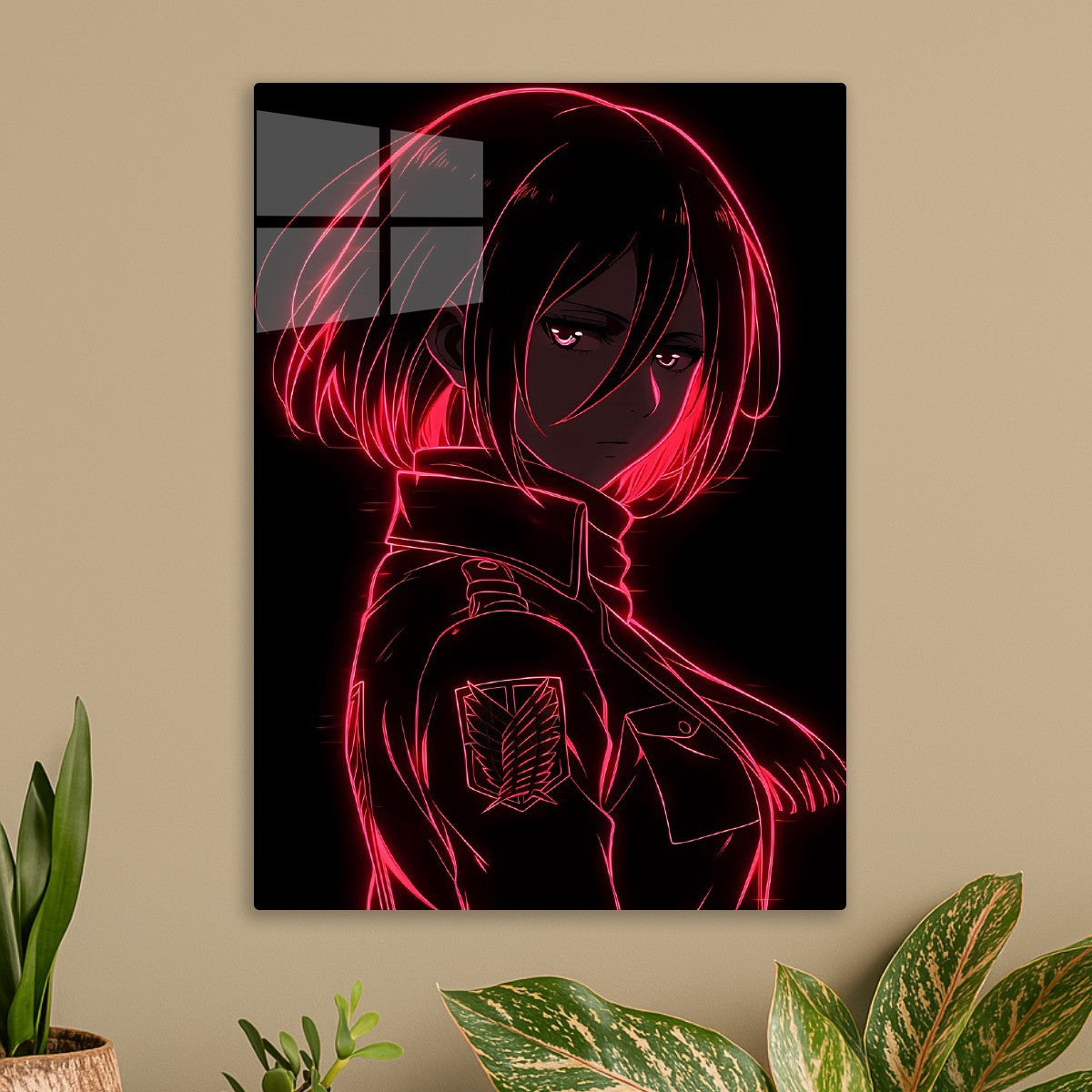 Mikasa Ackerman Neon Light
