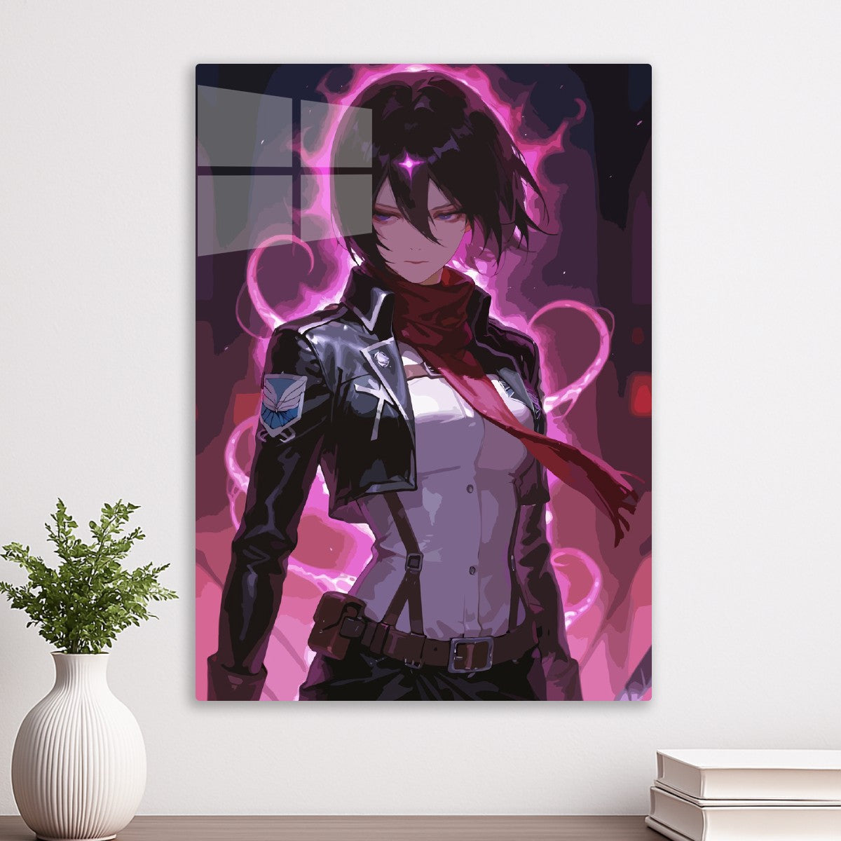 Mikasa Ackerman Neon Light