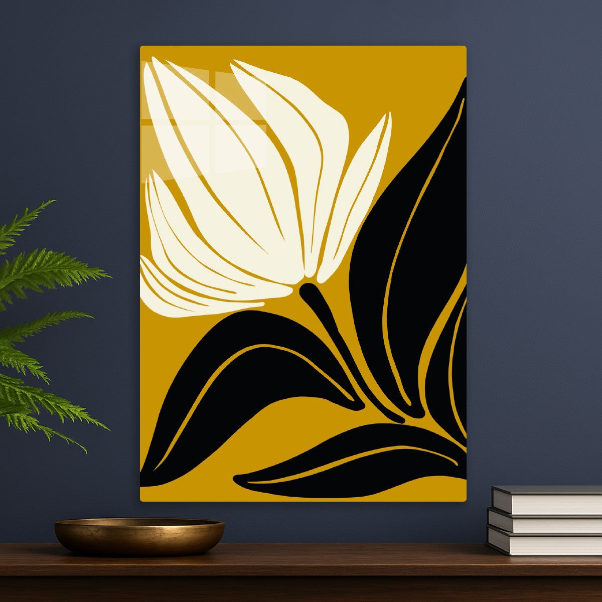 Golden Minimalist Flower