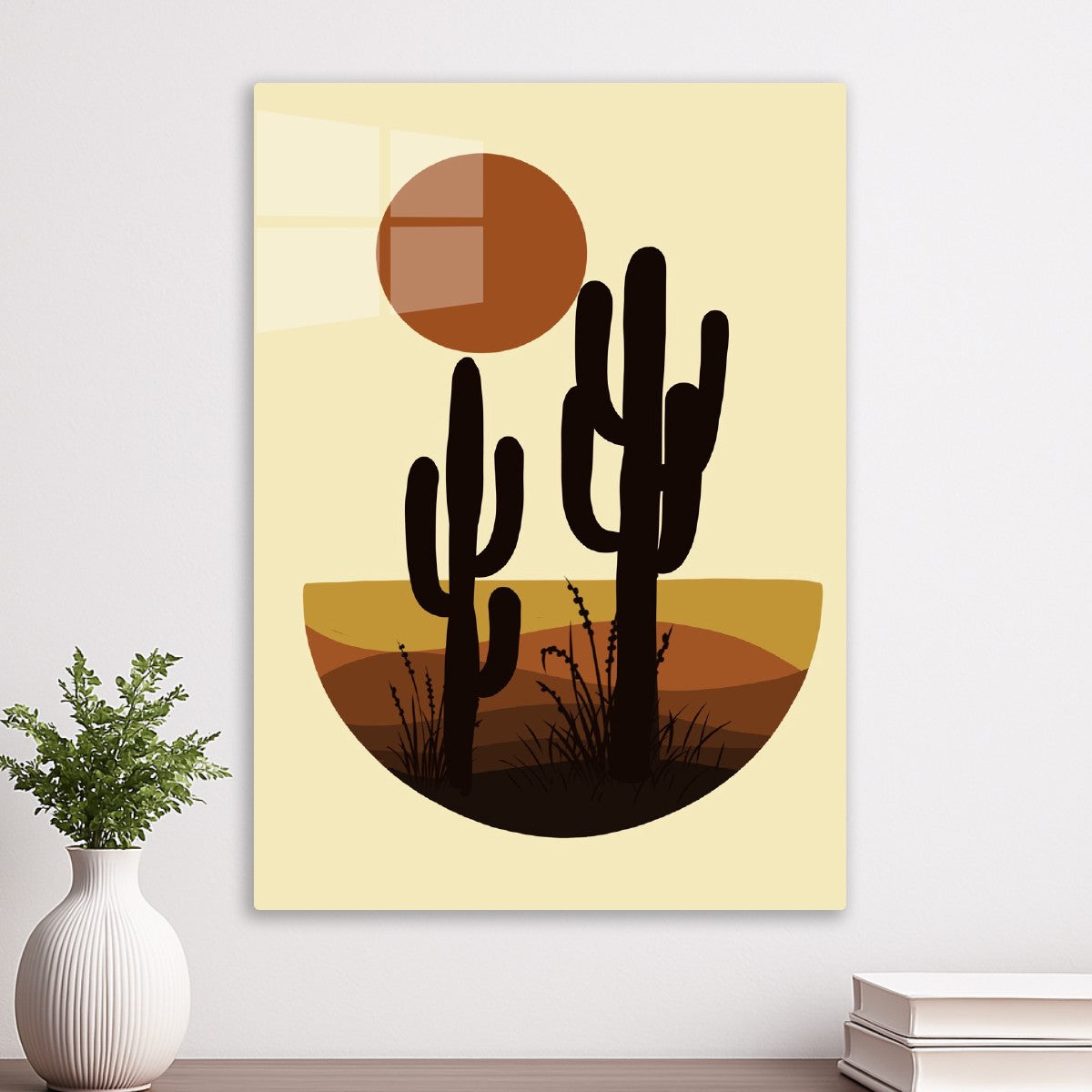 Desert Sun Cactus Art