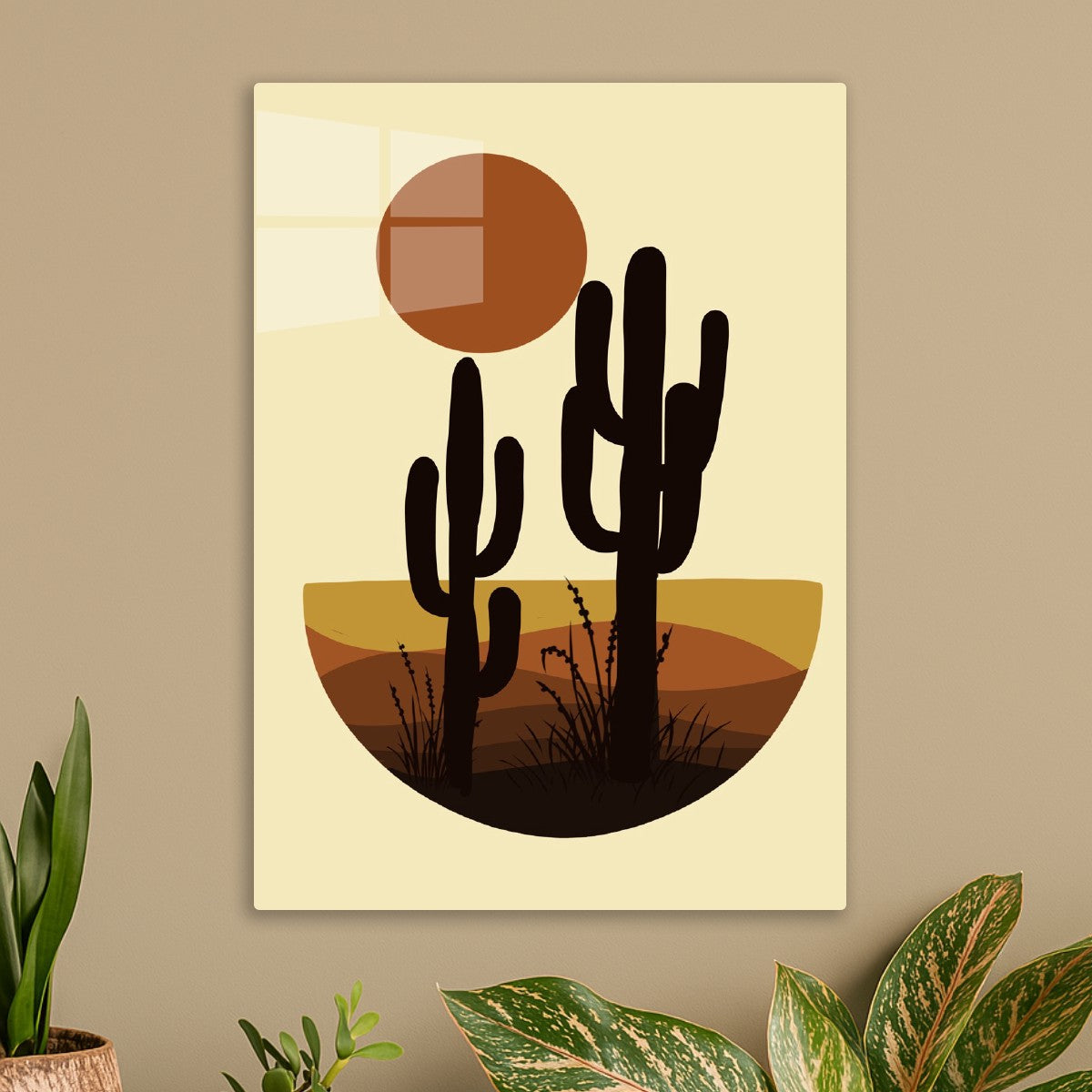 Desert Sun Cactus Art