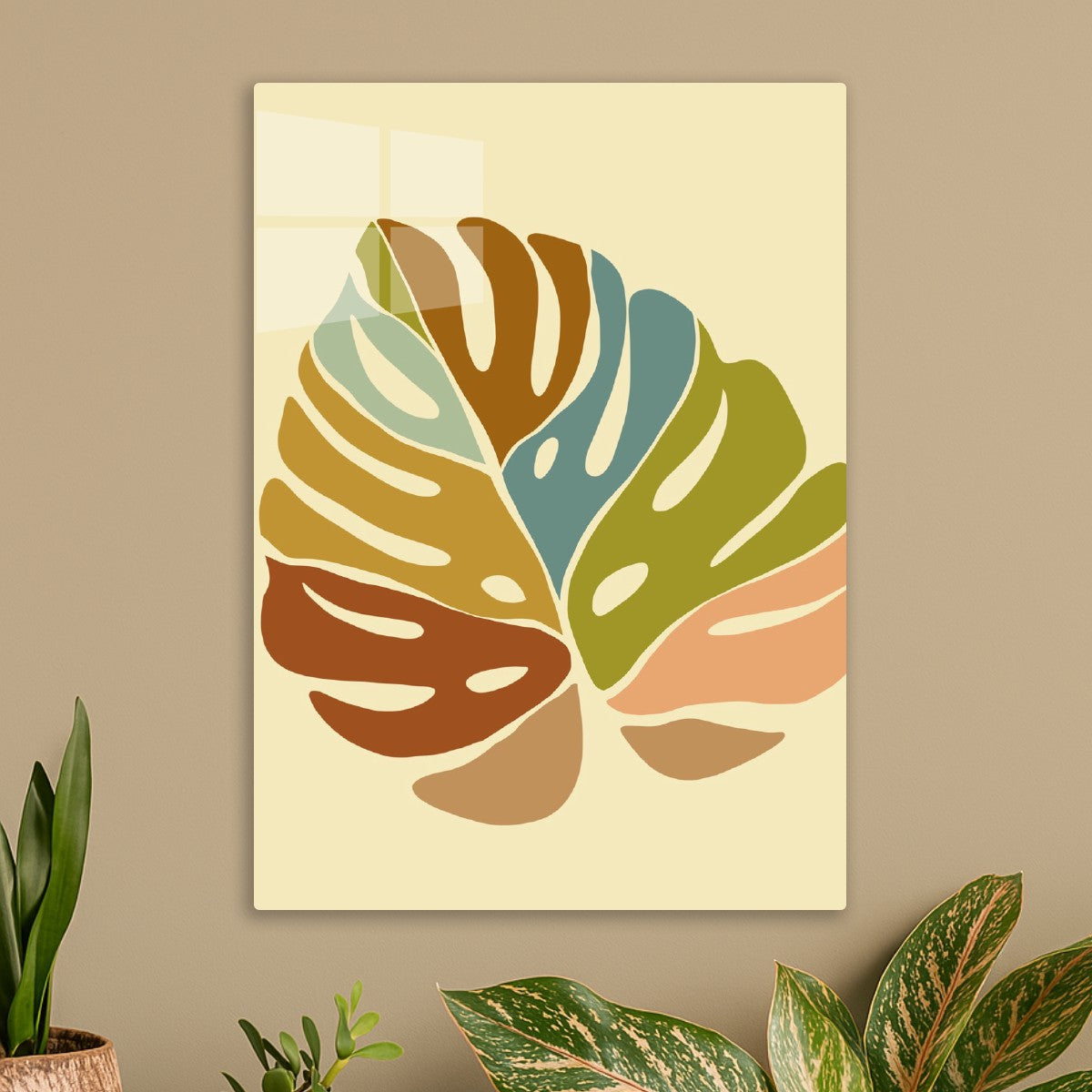 Colorful Monstera Leaf