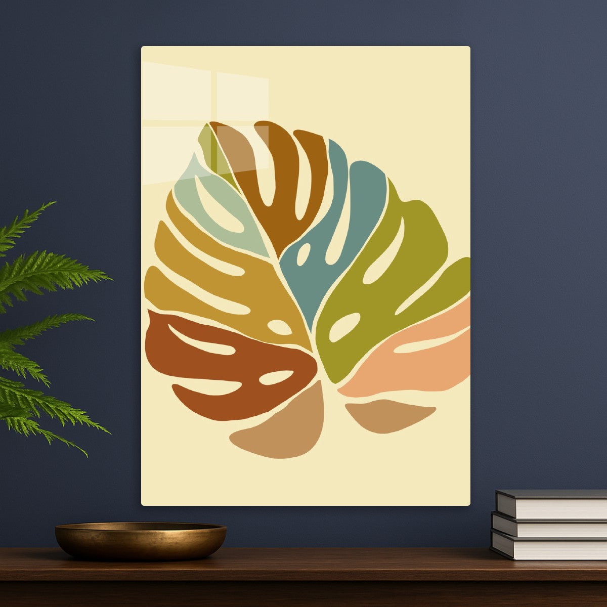 Colorful Monstera Leaf