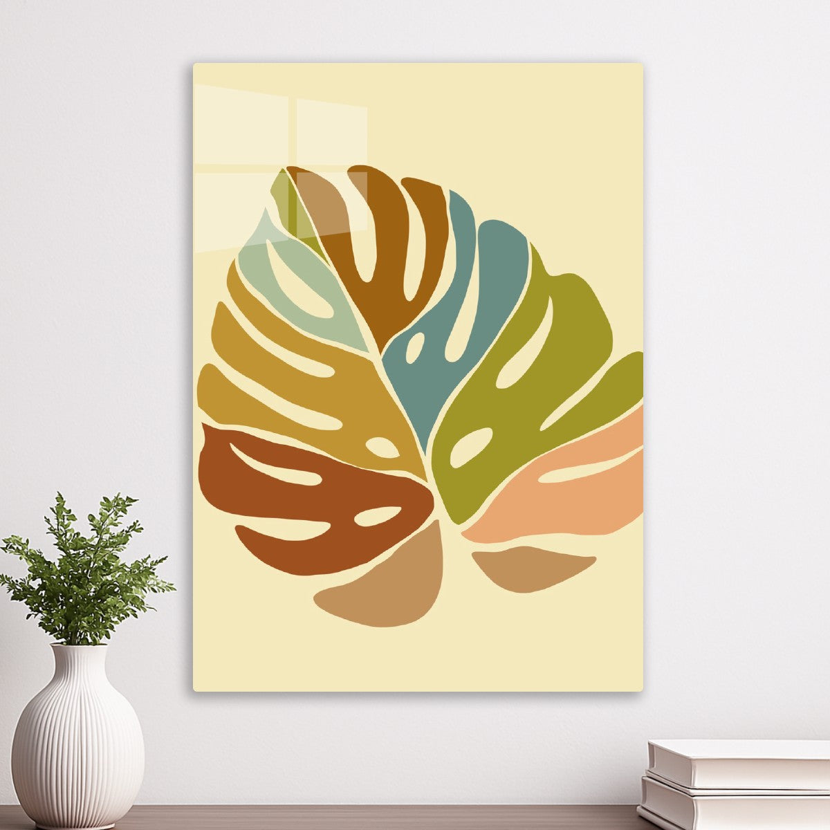 Colorful Monstera Leaf
