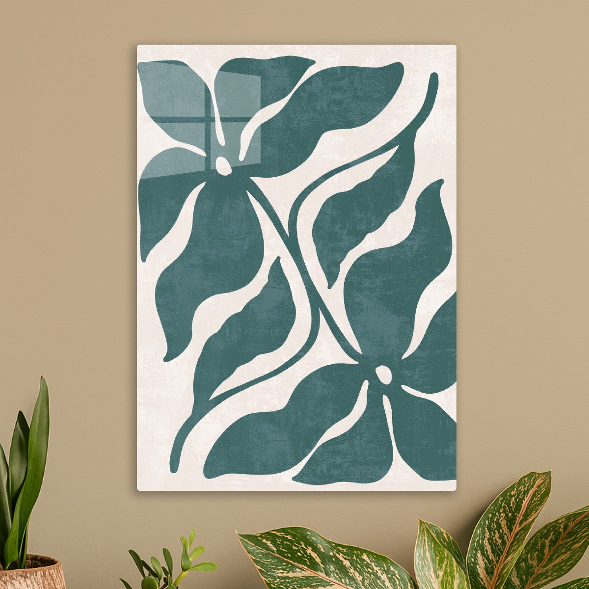 Teal Floral Pattern