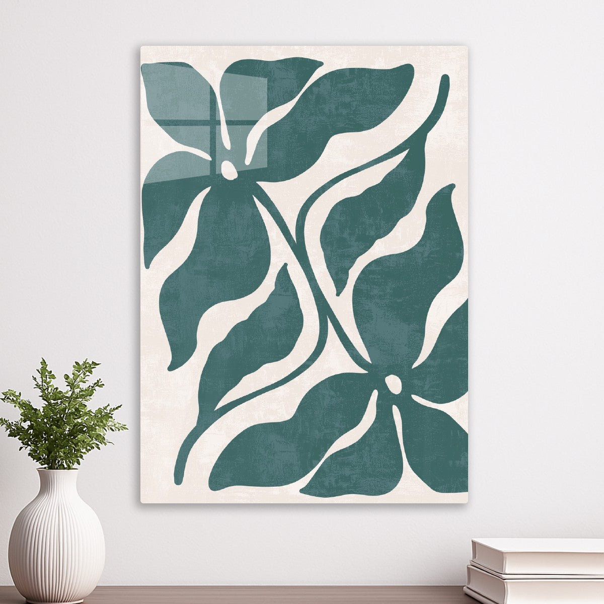 Teal Floral Pattern