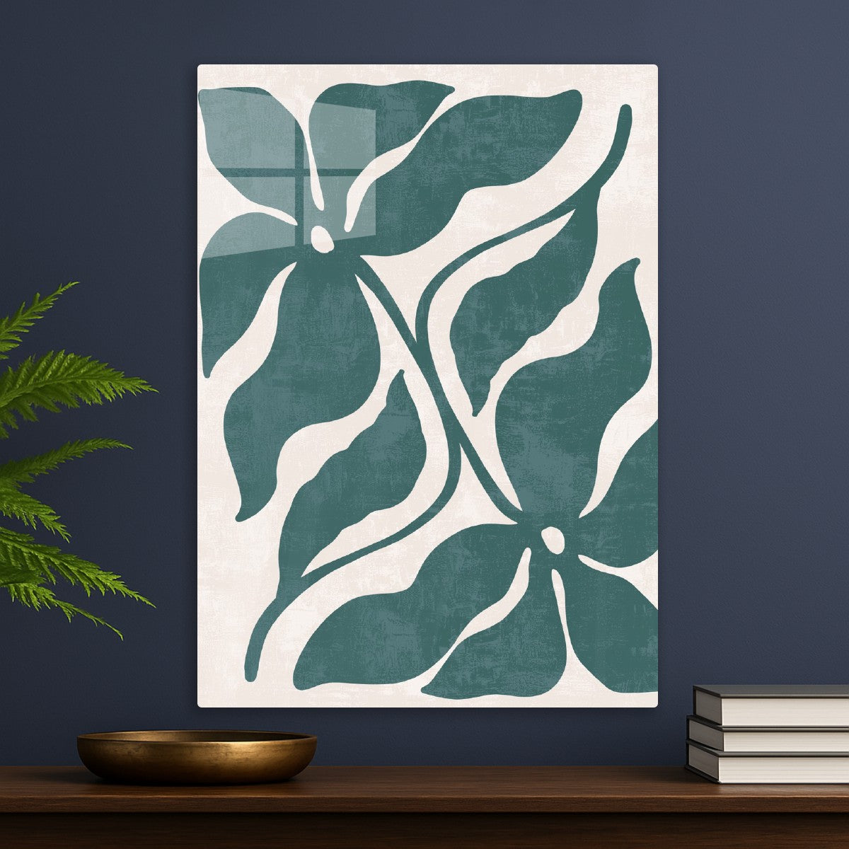 Teal Floral Pattern