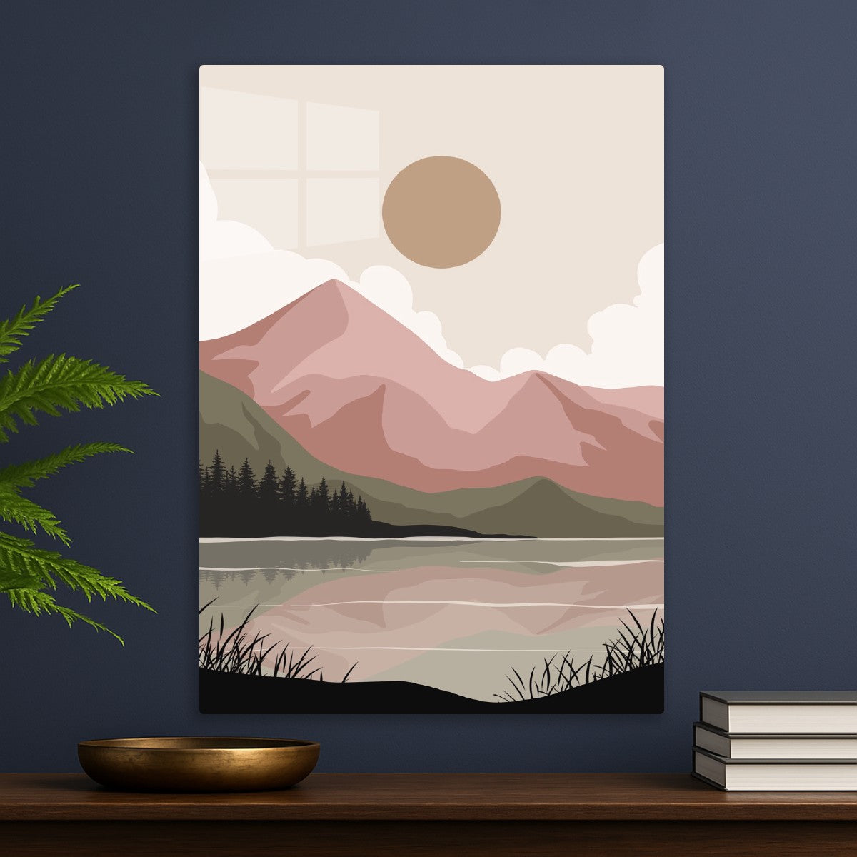 Pink Mountain Reflections