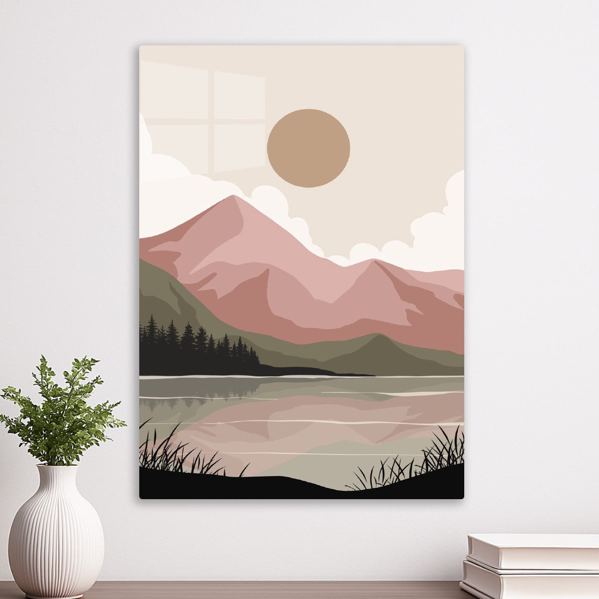 Pink Mountain Reflections
